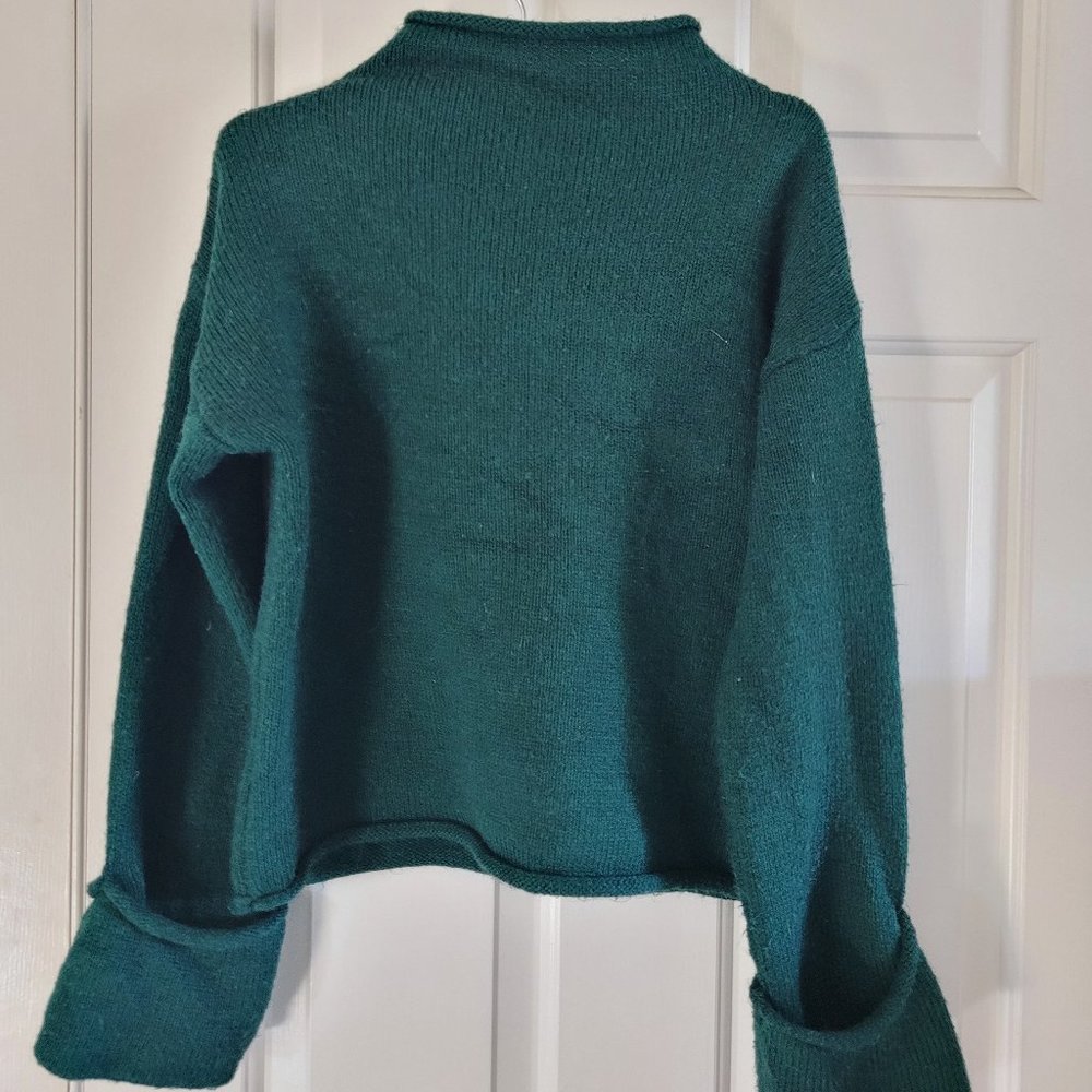 Anthropologie Mock Neck Sweater with Cuff Sleeve